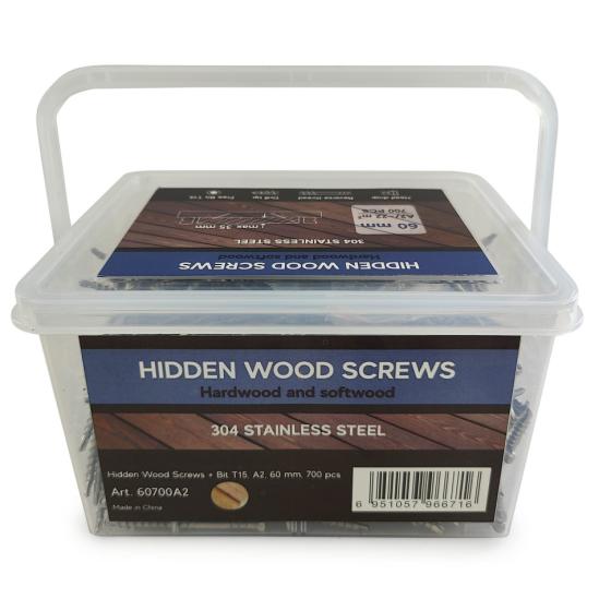 Саморезы Hidden Wood Screws A2 60 mm 700 шт